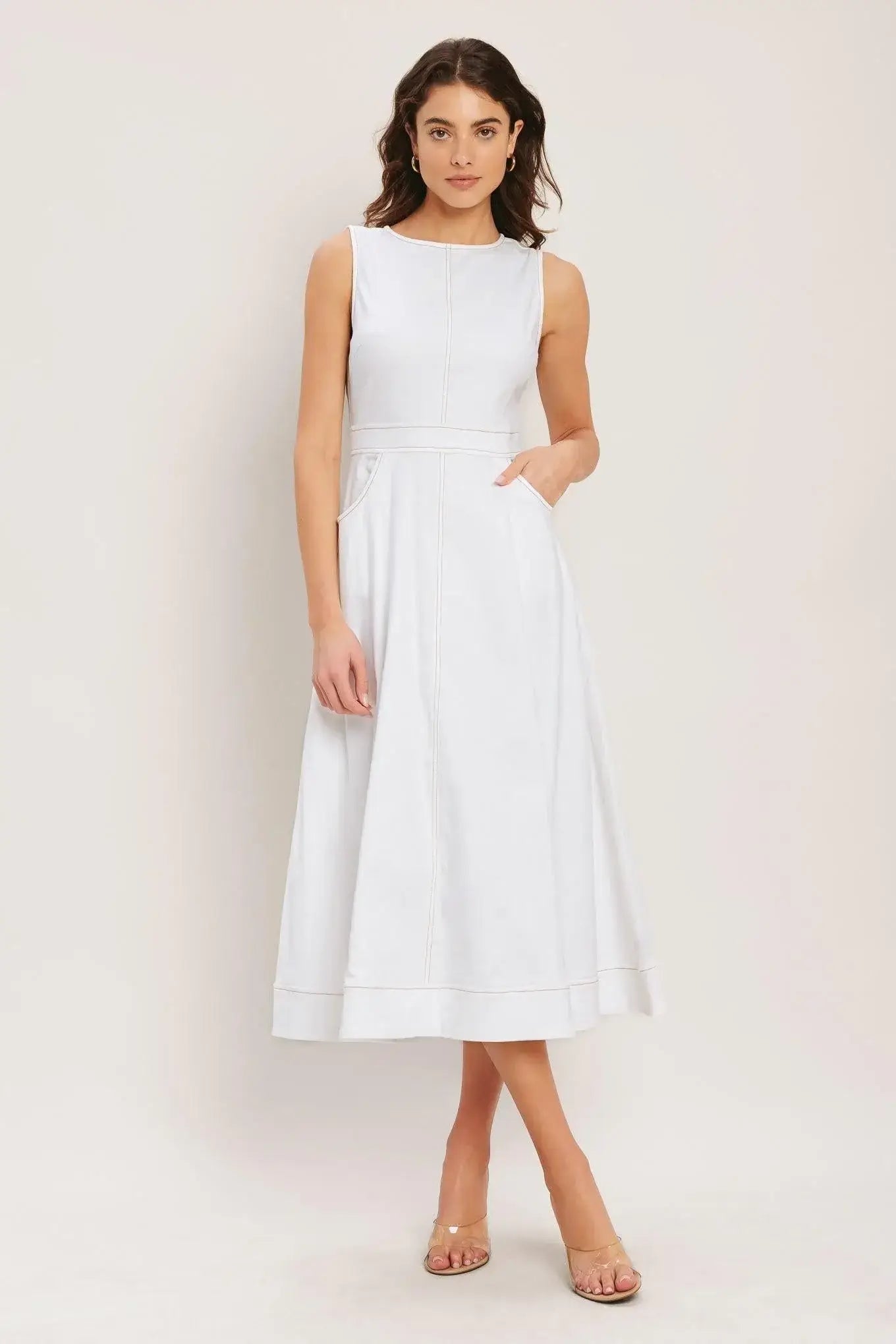 CLOUDLIGHT SUMMER WOVEN MIDI DRESS - Flying Tomato - Flyclothing LLC