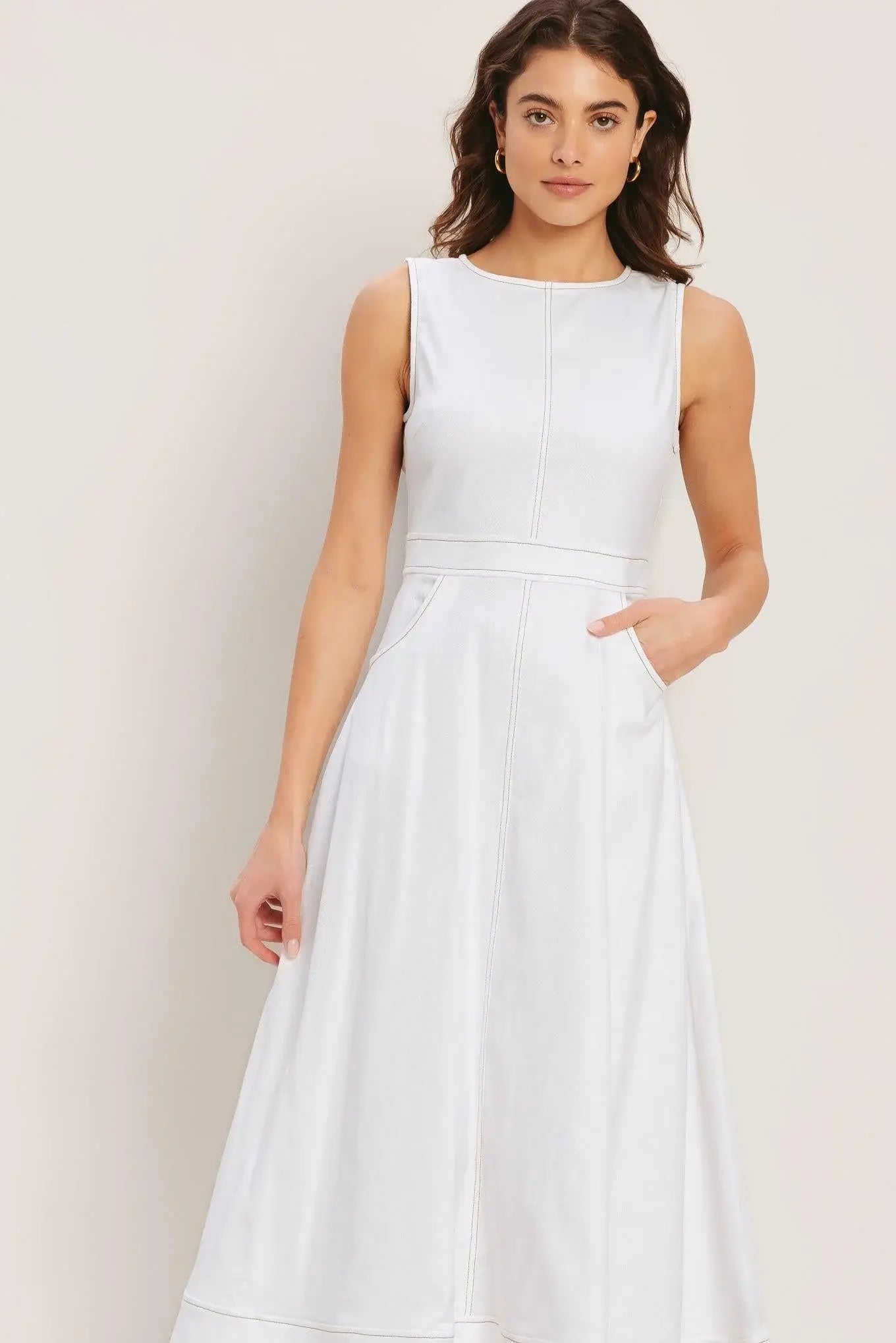 CLOUDLIGHT SUMMER WOVEN MIDI DRESS - Flying Tomato - Flyclothing LLC