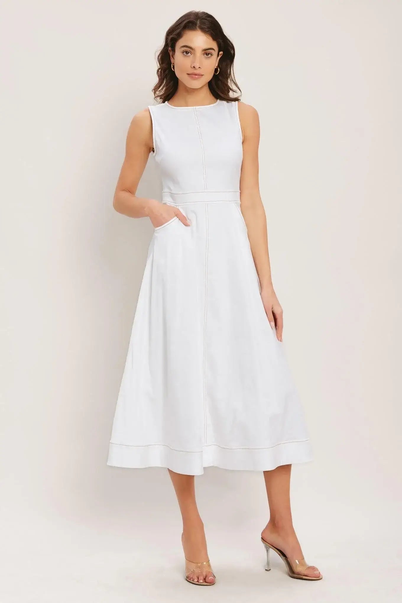 CLOUDLIGHT SUMMER WOVEN MIDI DRESS - Flying Tomato - Flyclothing LLC