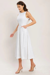 CLOUDLIGHT SUMMER WOVEN MIDI DRESS - Flying Tomato - Flyclothing LLC