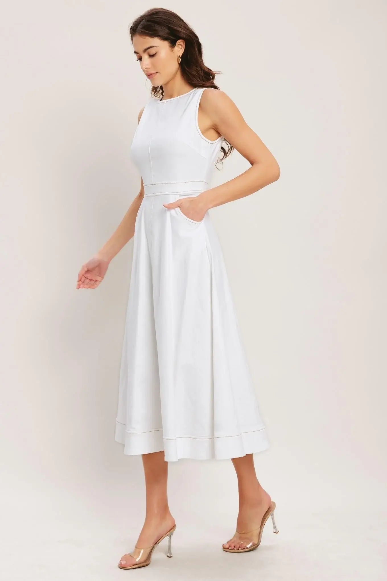 CLOUDLIGHT SUMMER WOVEN MIDI DRESS - Flying Tomato - Flyclothing LLC