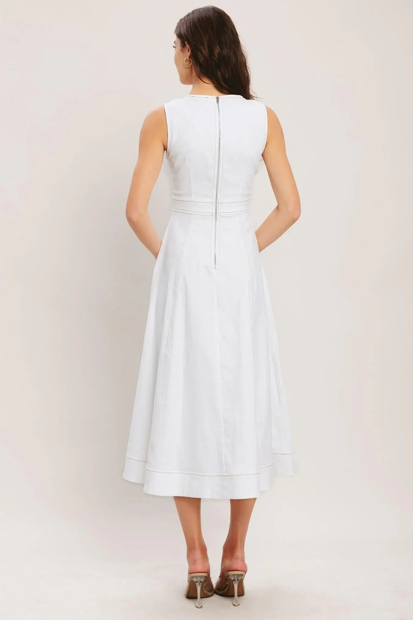 CLOUDLIGHT SUMMER WOVEN MIDI DRESS - Flying Tomato - Flyclothing LLC