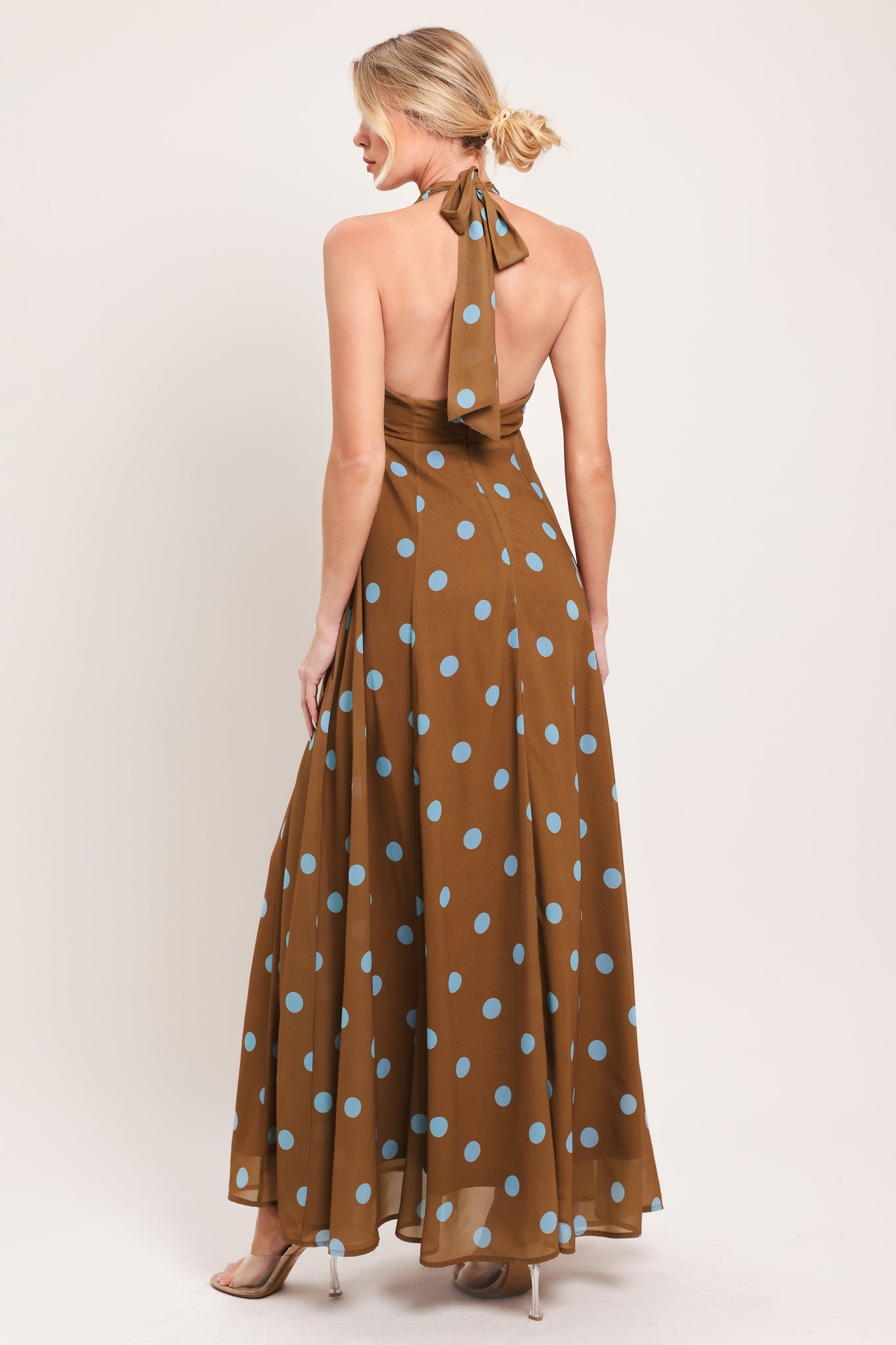 DOTTY LOVE WOVEN MIDI DRESS - Flying Tomato - Flyclothing LLC