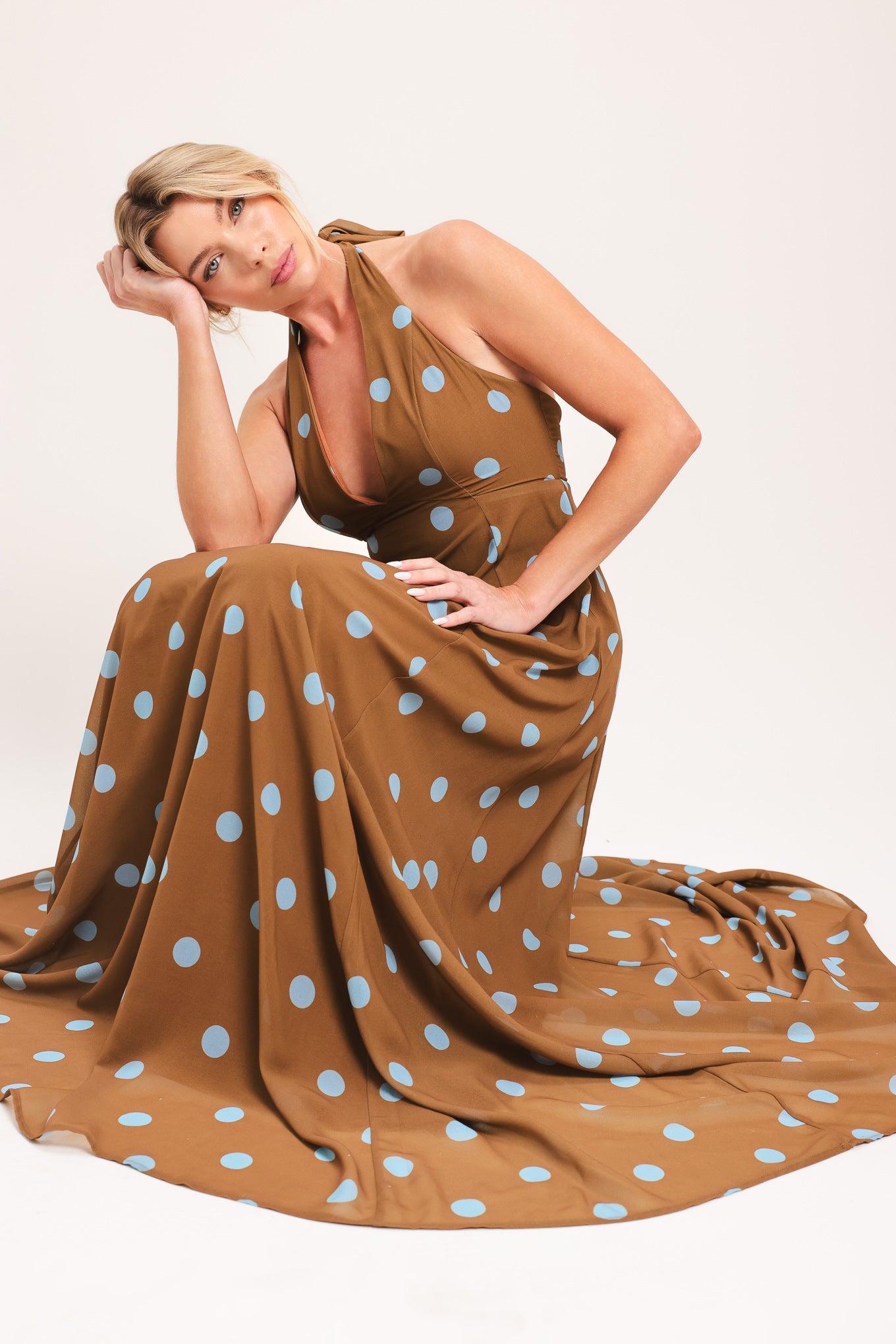 DOTTY LOVE WOVEN MIDI DRESS - Flying Tomato - Flyclothing LLC