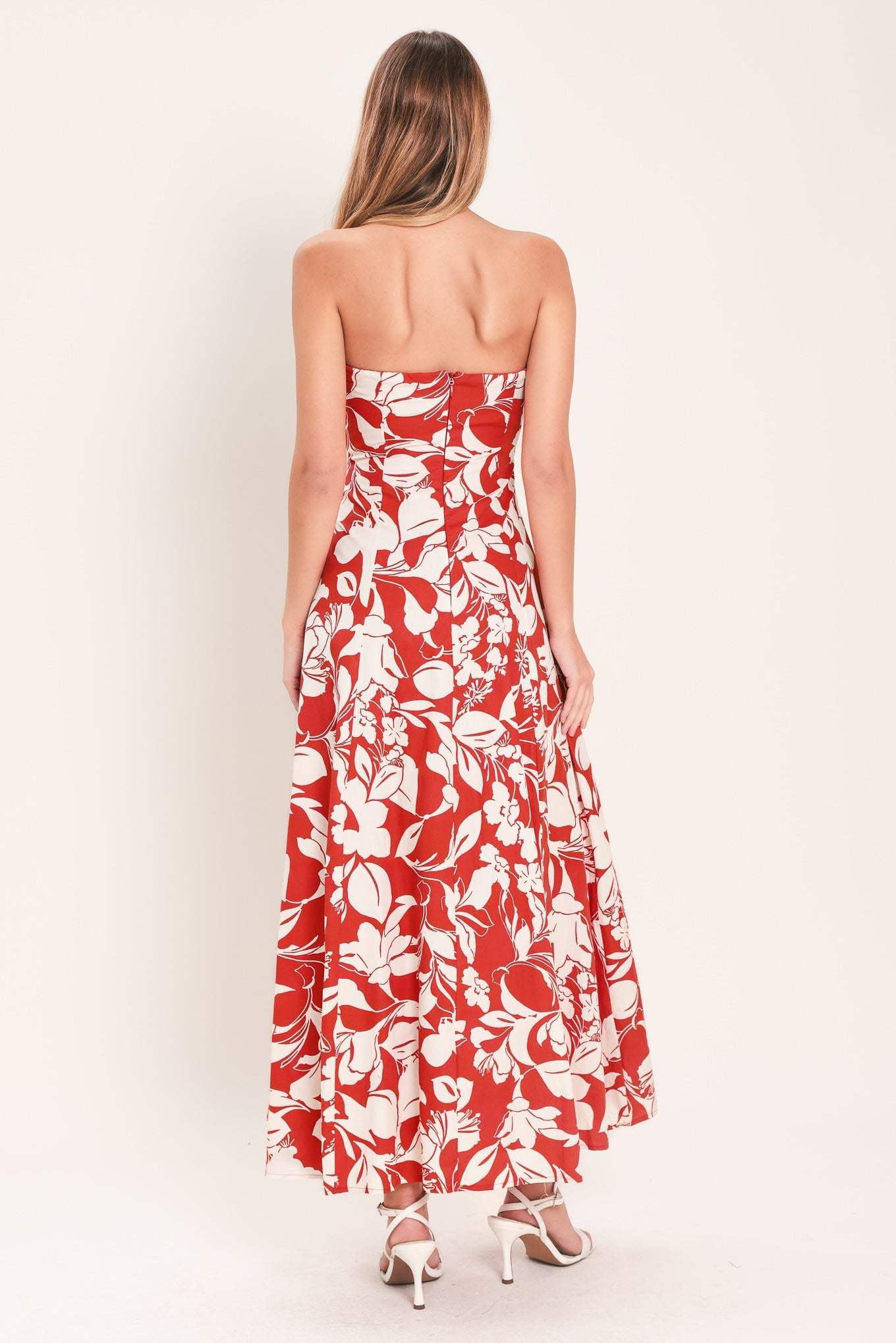 VIBRANT PETAL WOVEN MIDI DRESS - Flying Tomato - Flyclothing LLC