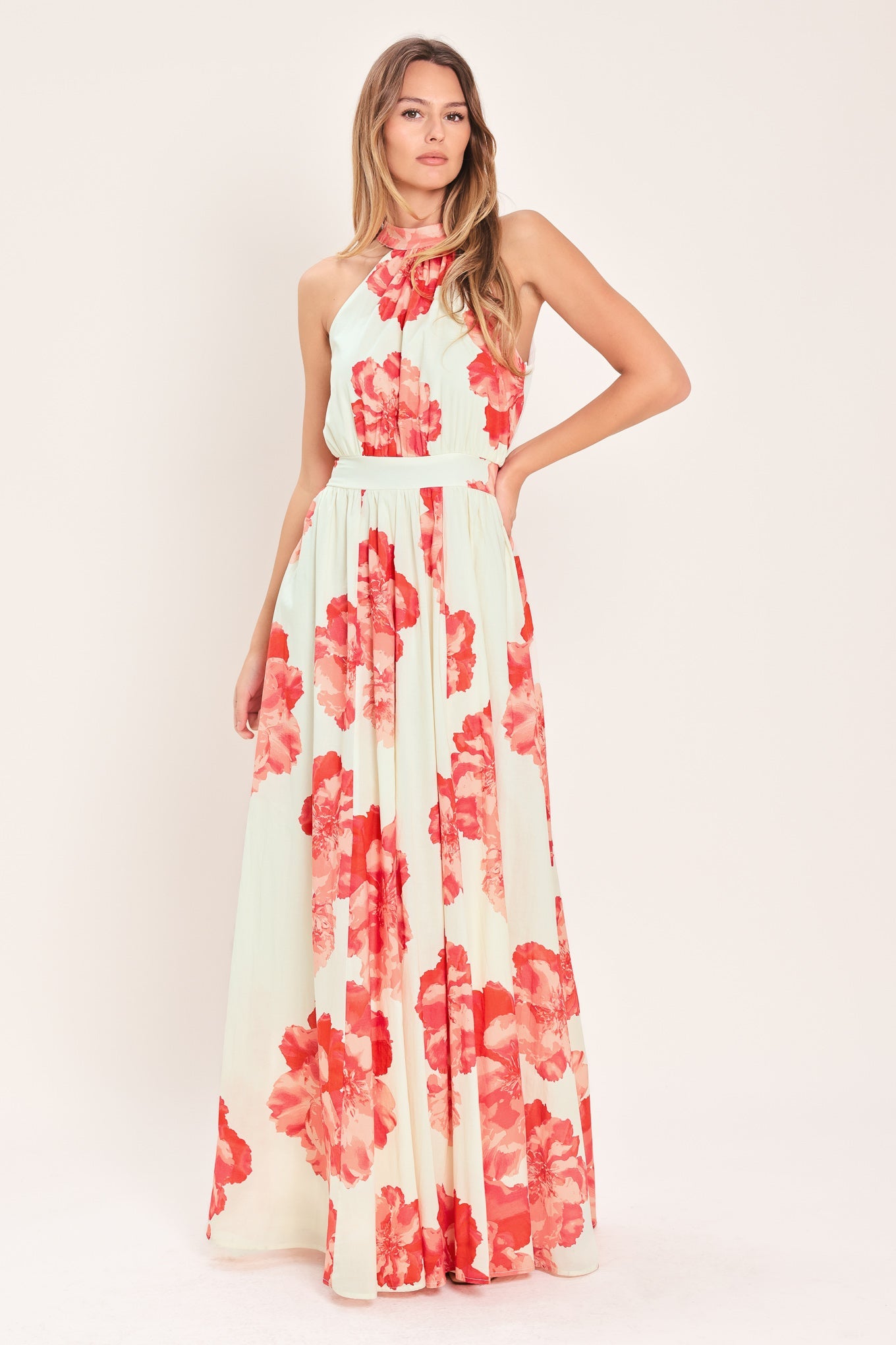 BLOOMING LOVE WOVEN MAXI DRESS - Flying Tomato - Flyclothing LLC