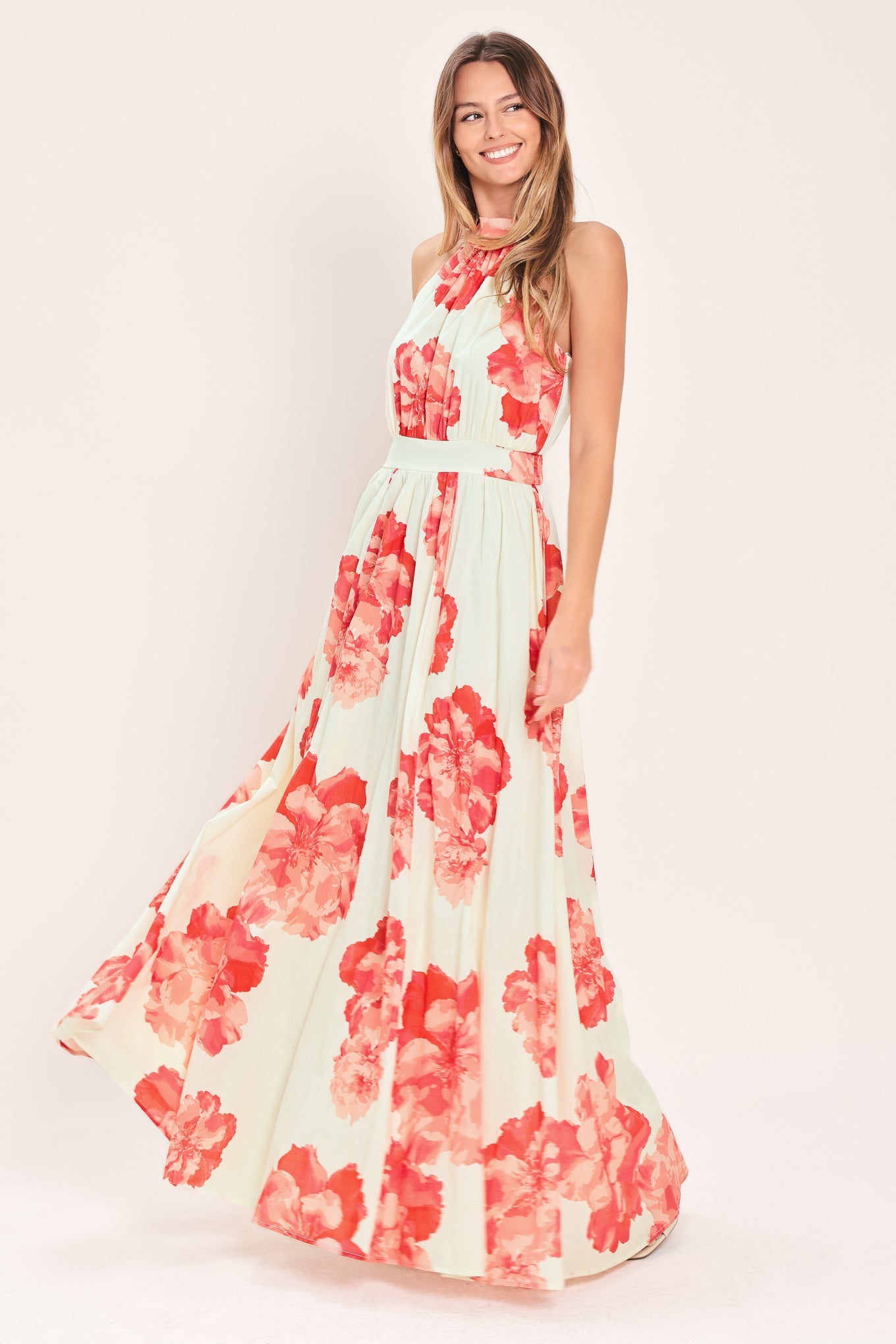 BLOOMING LOVE WOVEN MAXI DRESS - Flying Tomato - Flyclothing LLC