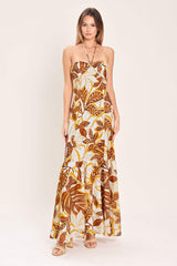 AMBER PALM PARADISE WOVEN MAXI DRESS - Flying Tomato - Flyclothing LLC