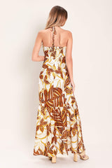 AMBER PALM PARADISE WOVEN MAXI DRESS - Flying Tomato - Flyclothing LLC