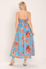 LAGOON ROMANCE WOVEN MIDI DRESS