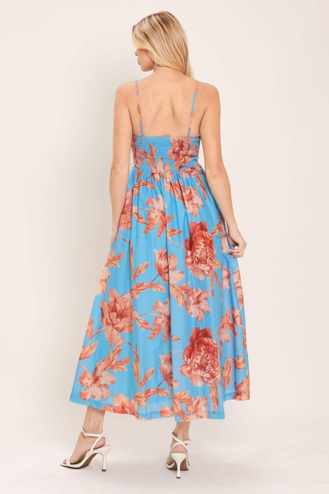 LAGOON ROMANCE WOVEN MIDI DRESS