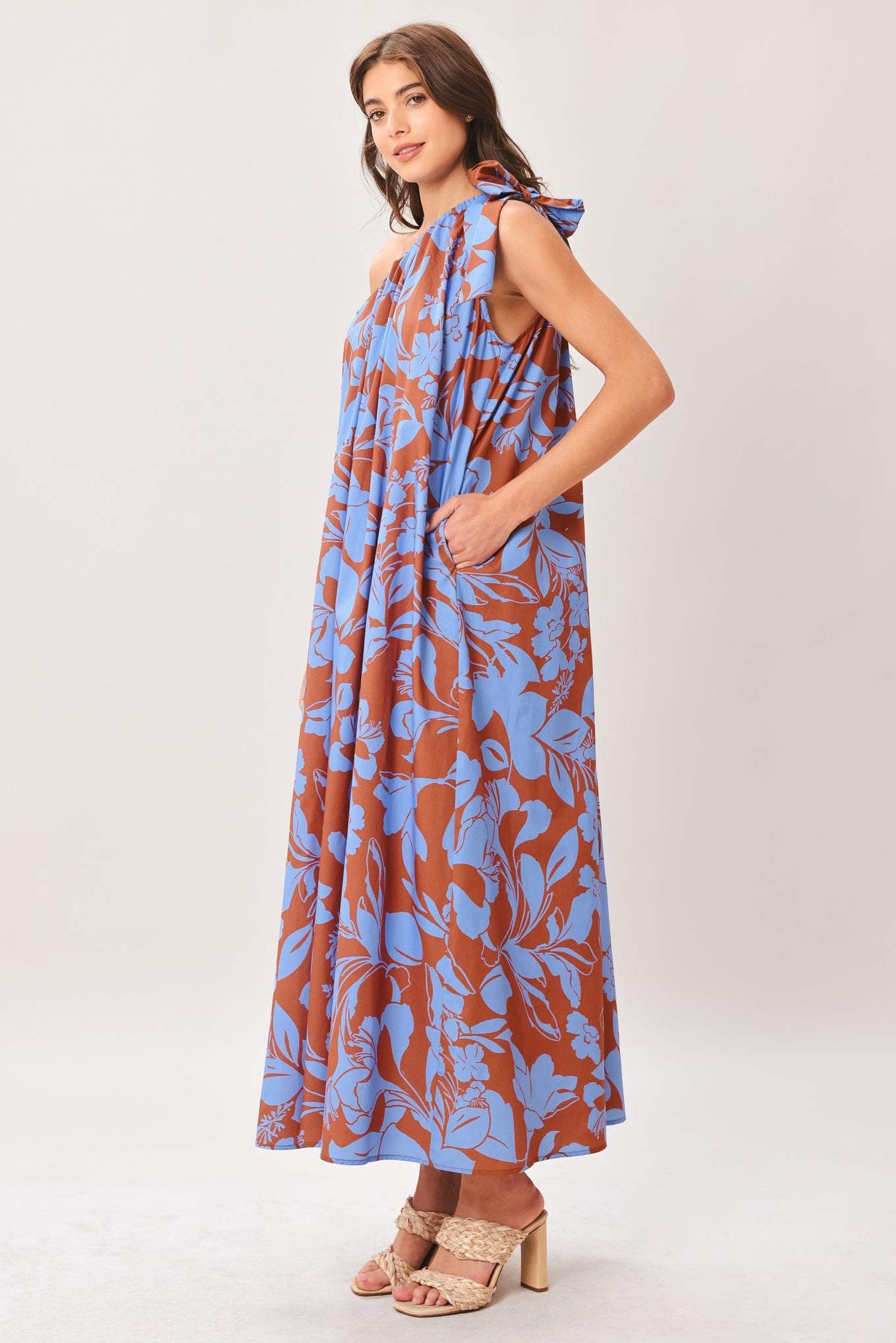 LAGOON FLOW WOVEN MIDI DRESS - Flying Tomato - Flyclothing LLC