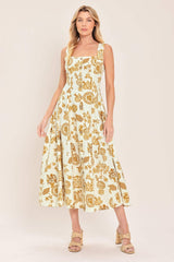 CITRUS COAST WOVEN MIDI DRESS - Flying Tomato - Flyclothing LLC