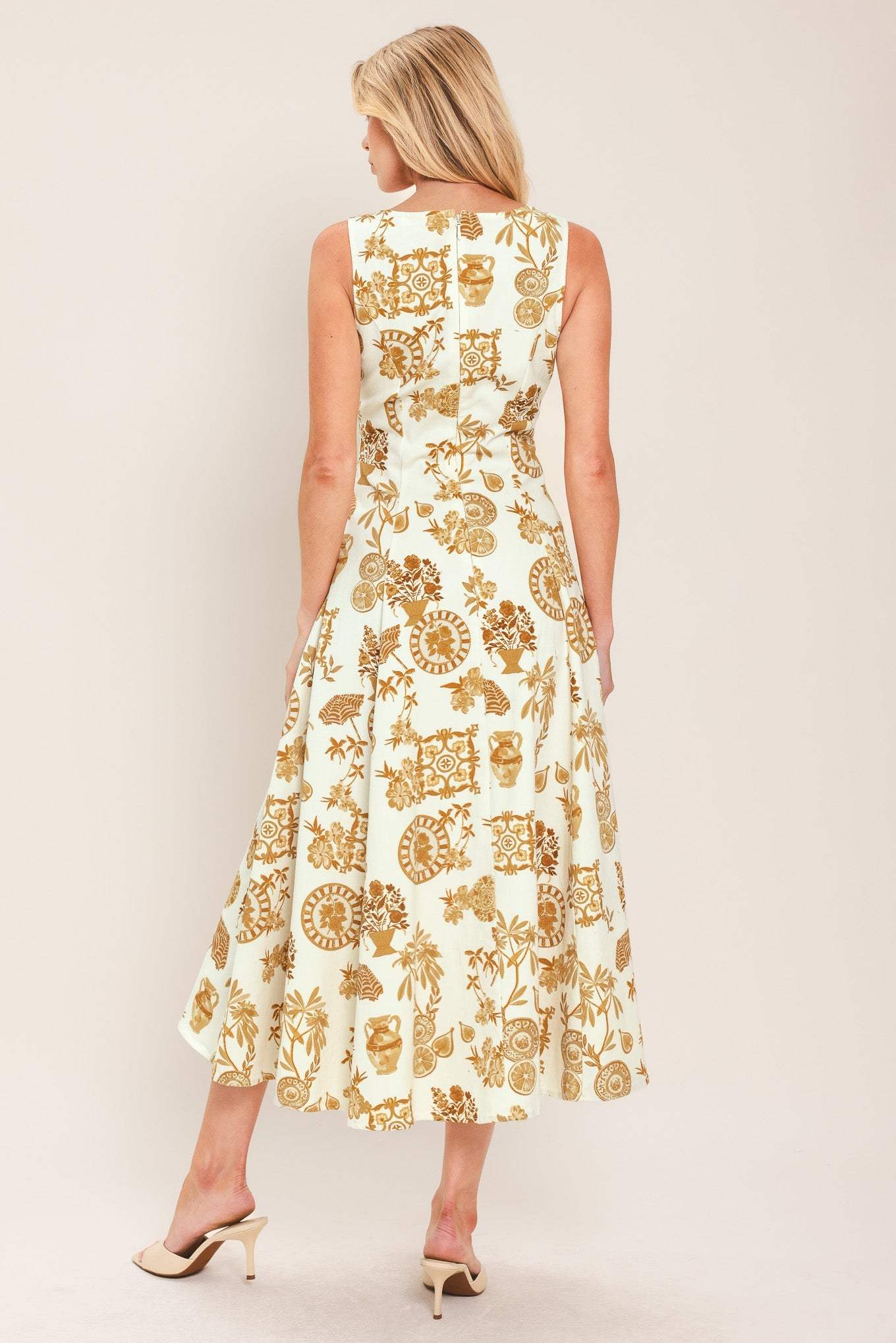 CITRUS COAST WOVEN MIDI DRESS - Flying Tomato - Flyclothing LLC