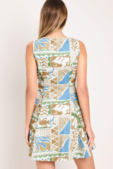 DESERT MOSAIC WOVEN MINI DRESS - Flying Tomato - Flyclothing LLC