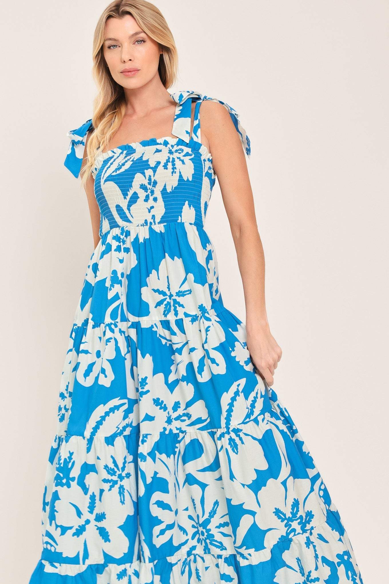 TROPICALLY YOURS WOVEN MAXI DRESS - Flying Tomato - Flyclothing LLC