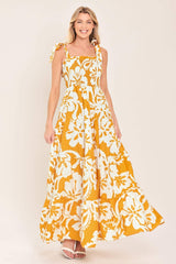 TROPICALLY YOURS WOVEN MAXI DRESS - Flying Tomato - Flyclothing LLC