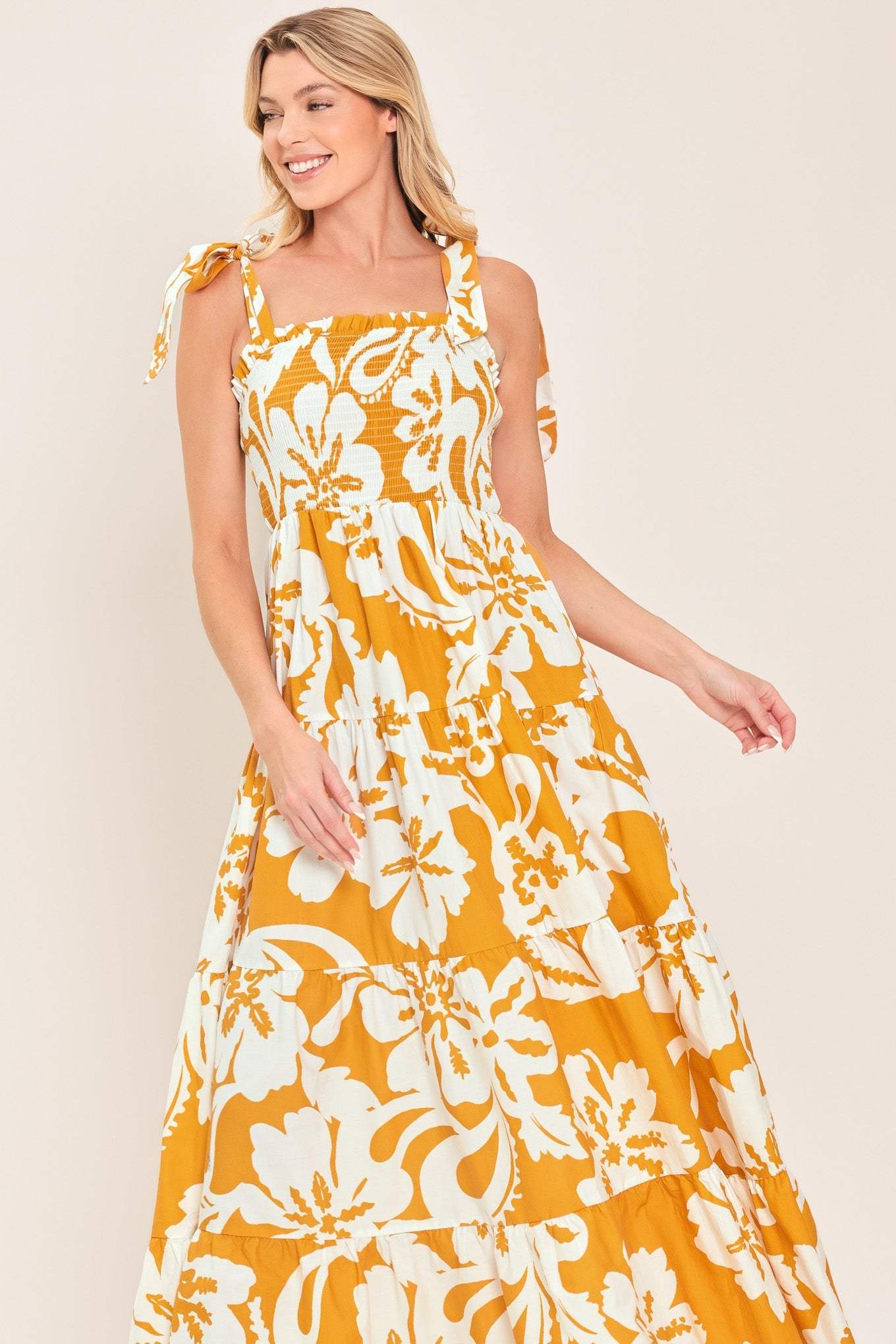 TROPICALLY YOURS WOVEN MAXI DRESS - Flying Tomato - Flyclothing LLC
