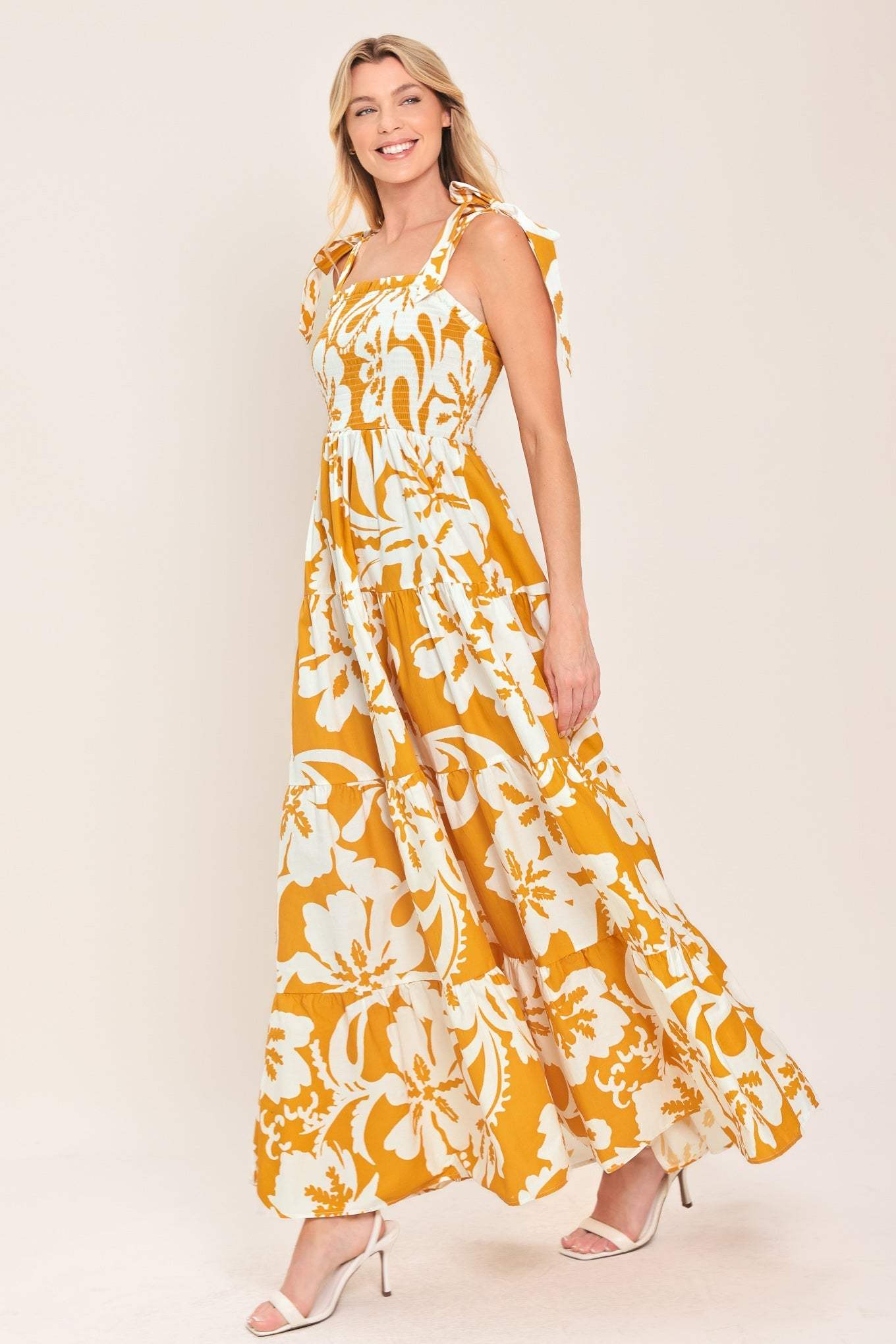 TROPICALLY YOURS WOVEN MAXI DRESS - Flying Tomato - Flyclothing LLC