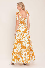 TROPICALLY YOURS WOVEN MAXI DRESS - Flying Tomato - Flyclothing LLC
