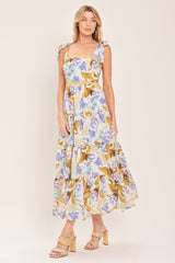 SOFTLY SUNKISSED WOVEN MIDI DRESS - Flying Tomato - Flyclothing LLC
