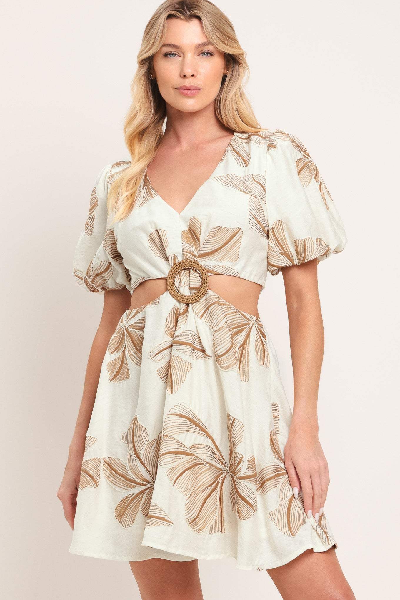 BREEZE BLOOM WOVEN MINI DRESS - Flying Tomato - Flyclothing LLC