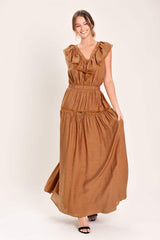 SUNSET DRIVE WOVEN MAXI DRESS - Flying Tomato - Flyclothing LLC