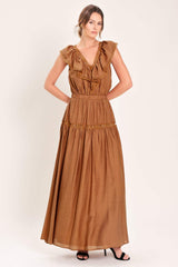 SUNSET DRIVE WOVEN MAXI DRESS - Flying Tomato - Flyclothing LLC