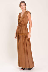 SUNSET DRIVE WOVEN MAXI DRESS - Flying Tomato - Flyclothing LLC