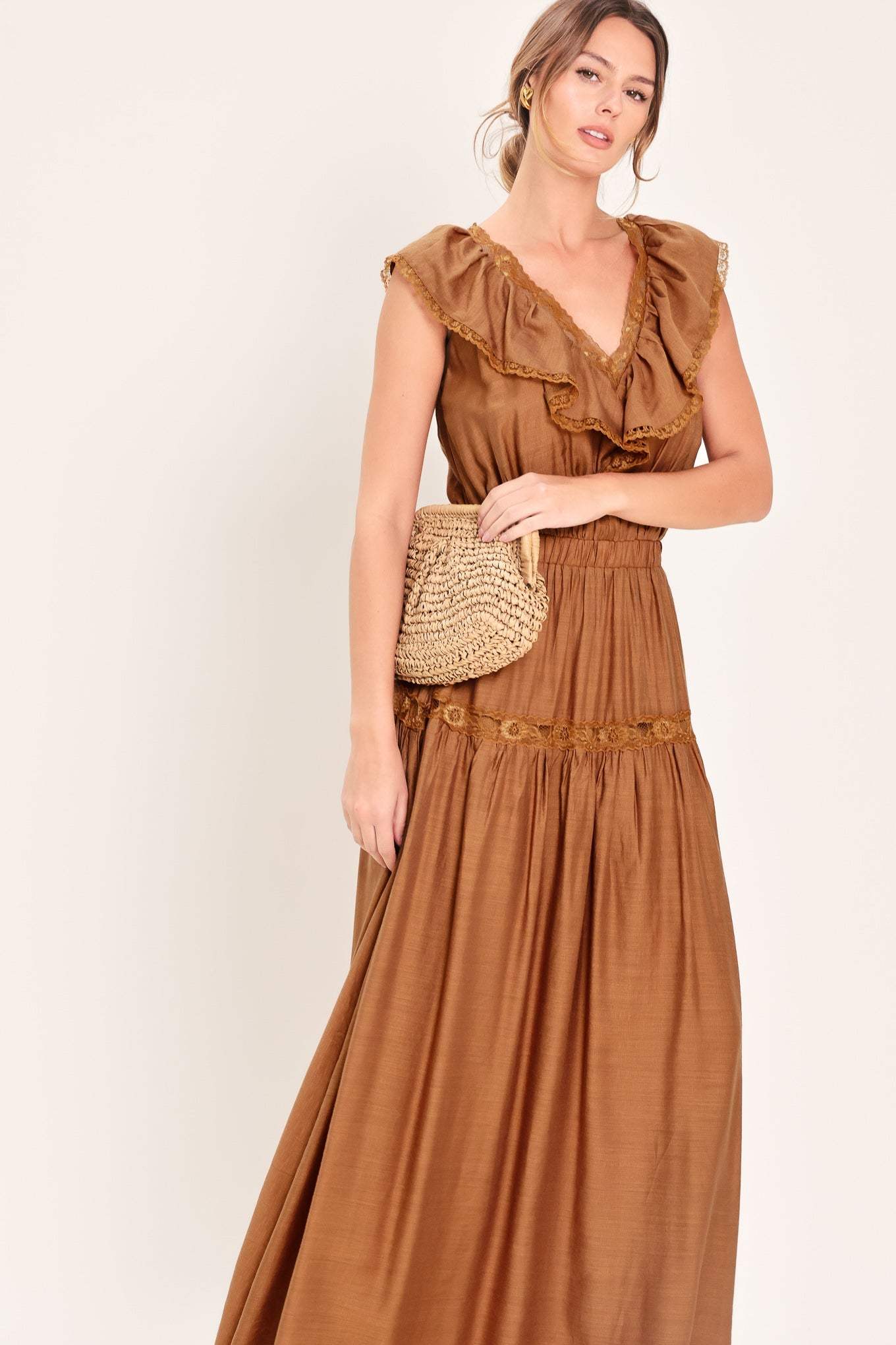 SUNSET DRIVE WOVEN MAXI DRESS - Flying Tomato - Flyclothing LLC