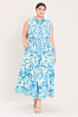 BLUE CHATEAU WOVEN MAXI DRESS