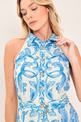 BLUE CHATEAU WOVEN MAXI DRESS