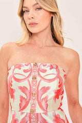 SUNSET ROYALTY WOVEN MIDI DRESS - Flying Tomato - Flyclothing LLC