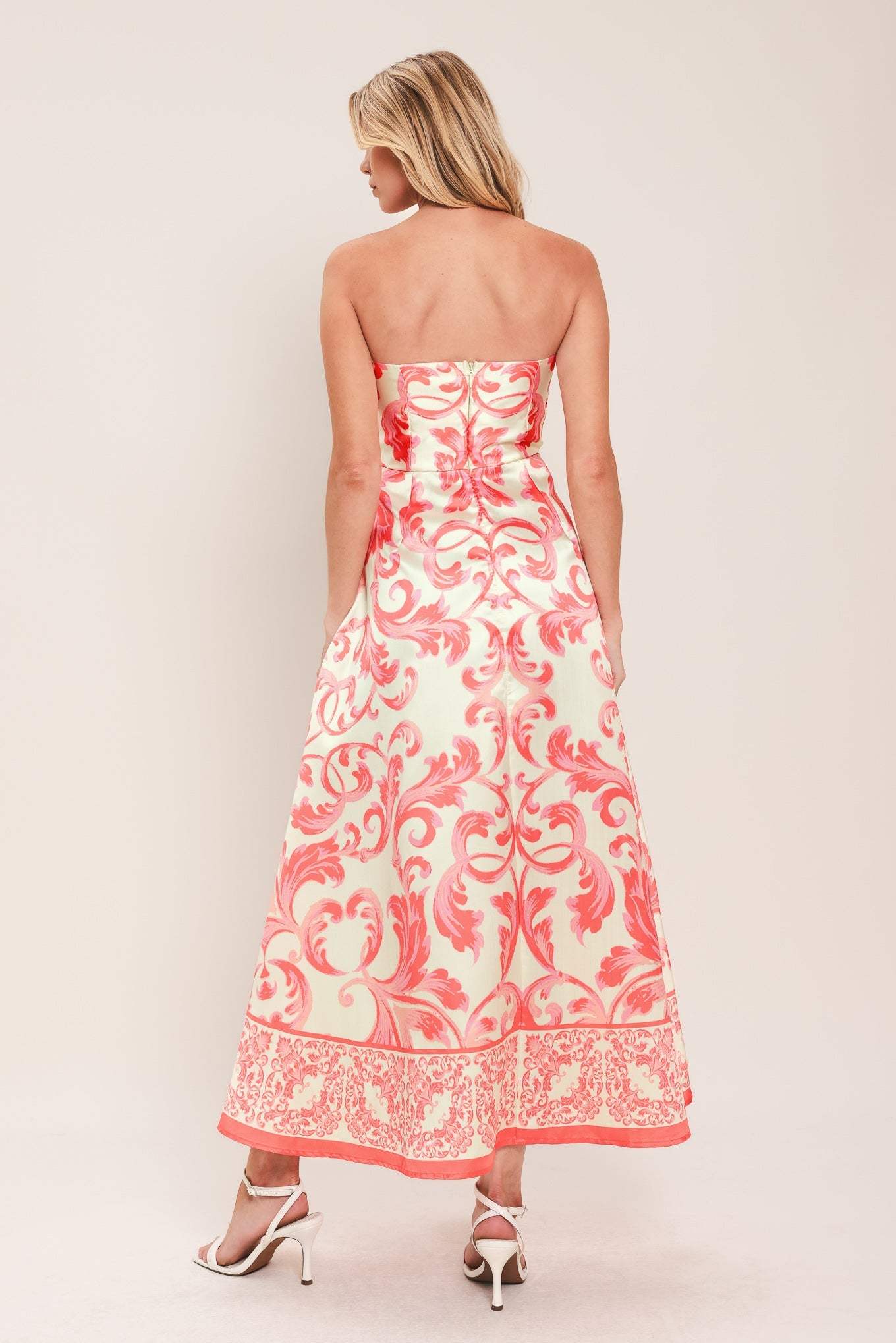 SUNSET ROYALTY WOVEN MIDI DRESS - Flying Tomato - Flyclothing LLC