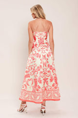 SUNSET ROYALTY WOVEN MIDI DRESS - Flying Tomato - Flyclothing LLC