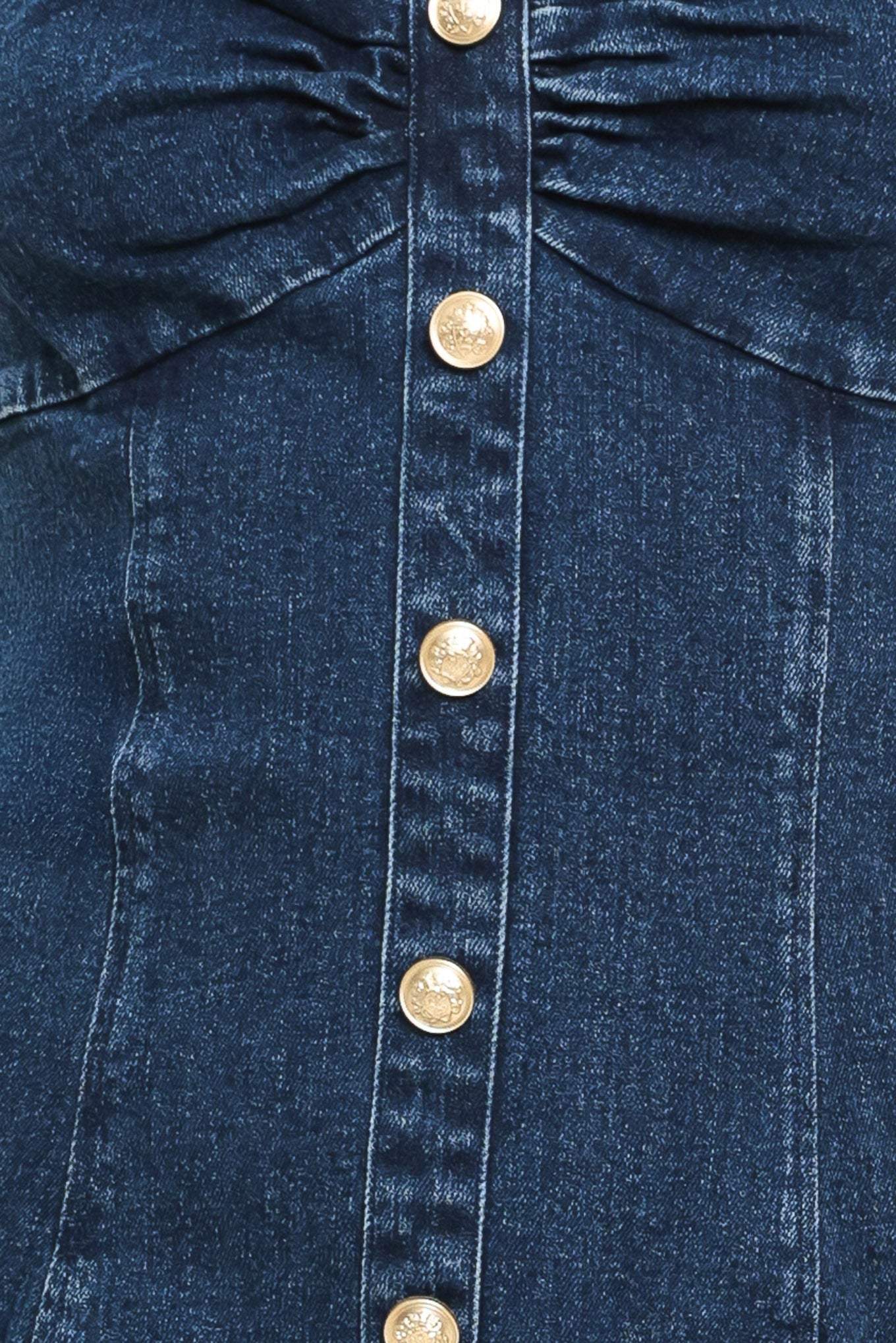 RIVET ROMANCE DENIM MINI DRESS - Flying Tomato - Flyclothing LLC