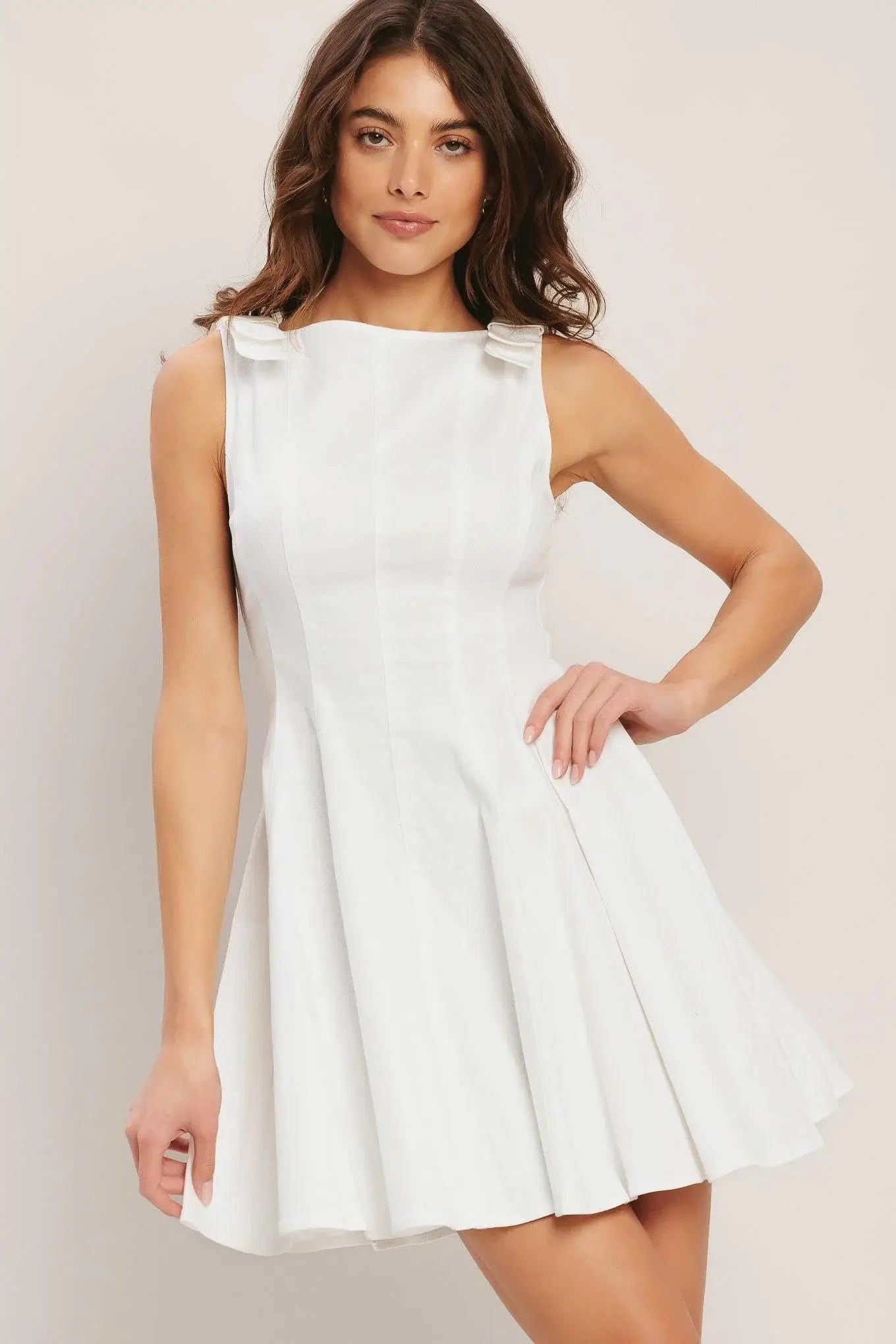 ELEGANT MOMENT WOVEN MINI DRESS - Flying Tomato - Flyclothing LLC