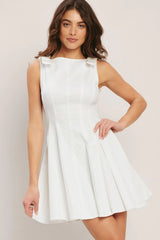 ELEGANT MOMENT WOVEN MINI DRESS - Flying Tomato - Flyclothing LLC