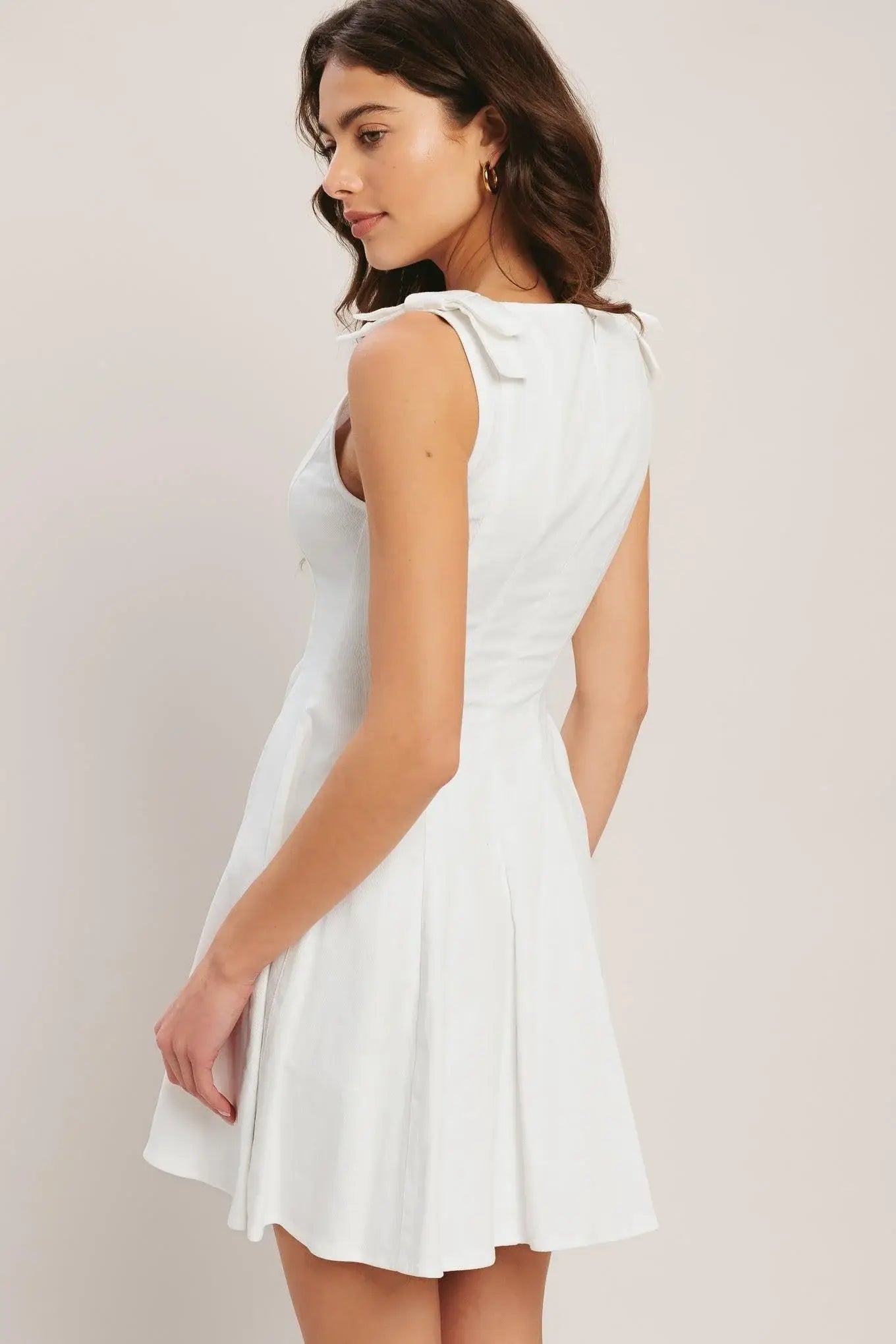 ELEGANT MOMENT WOVEN MINI DRESS - Flying Tomato - Flyclothing LLC