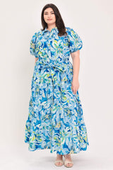 OCEAN GARDEN WOVEN MIDI DRESS - Flying Tomato - Flyclothing LLC