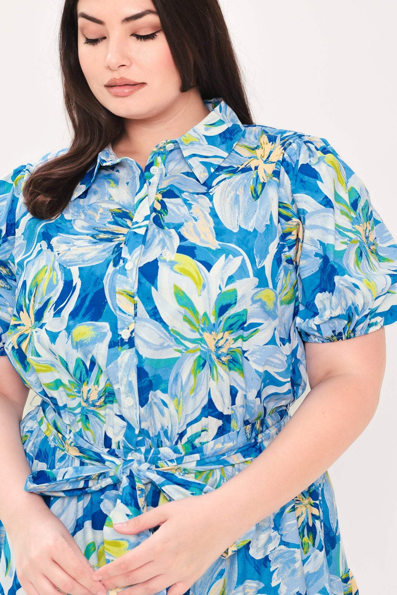 OCEAN GARDEN WOVEN MIDI DRESS - Flying Tomato - Flyclothing LLC