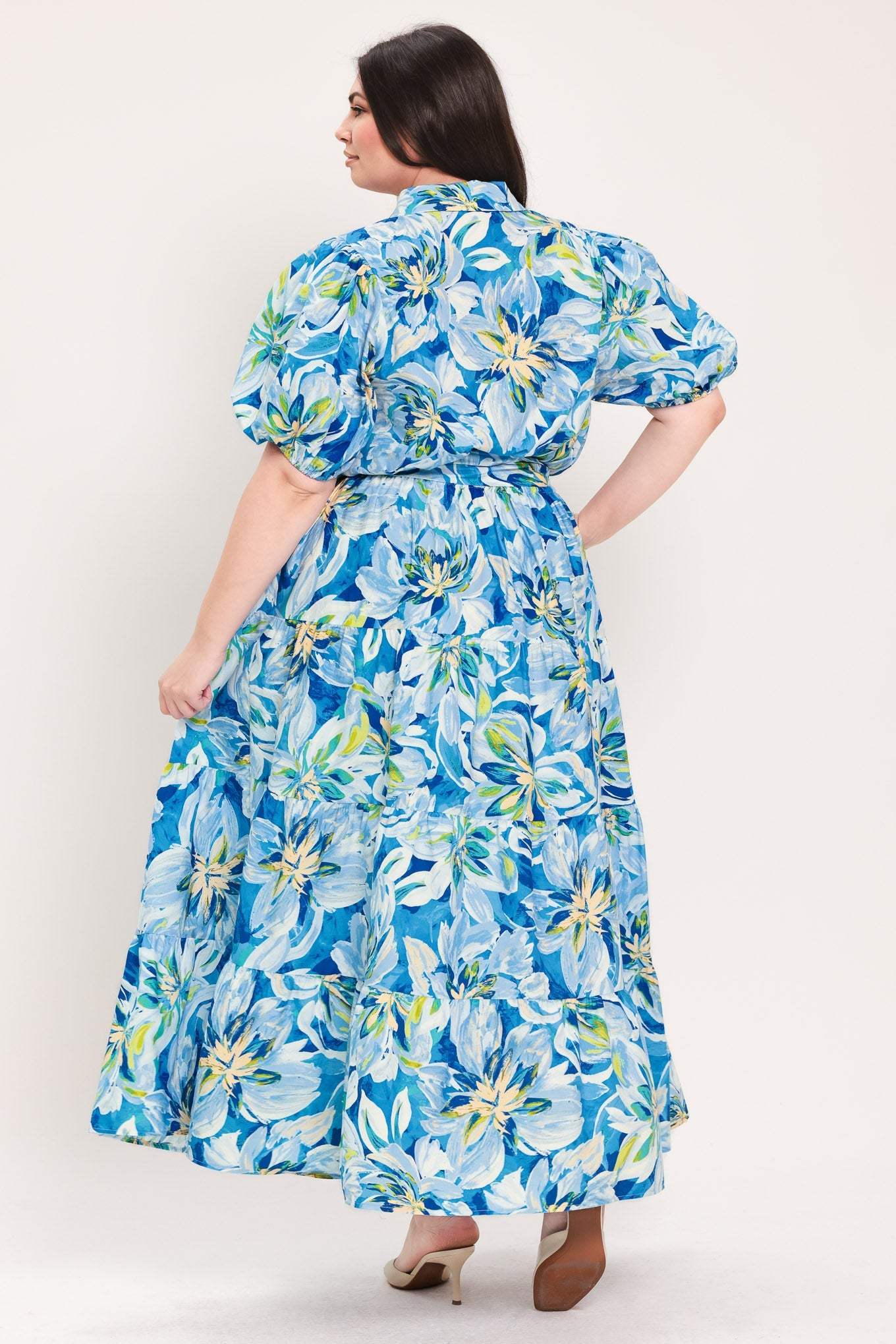 OCEAN GARDEN WOVEN MIDI DRESS - Flying Tomato - Flyclothing LLC