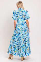 OCEAN GARDEN WOVEN MIDI DRESS - Flying Tomato - Flyclothing LLC