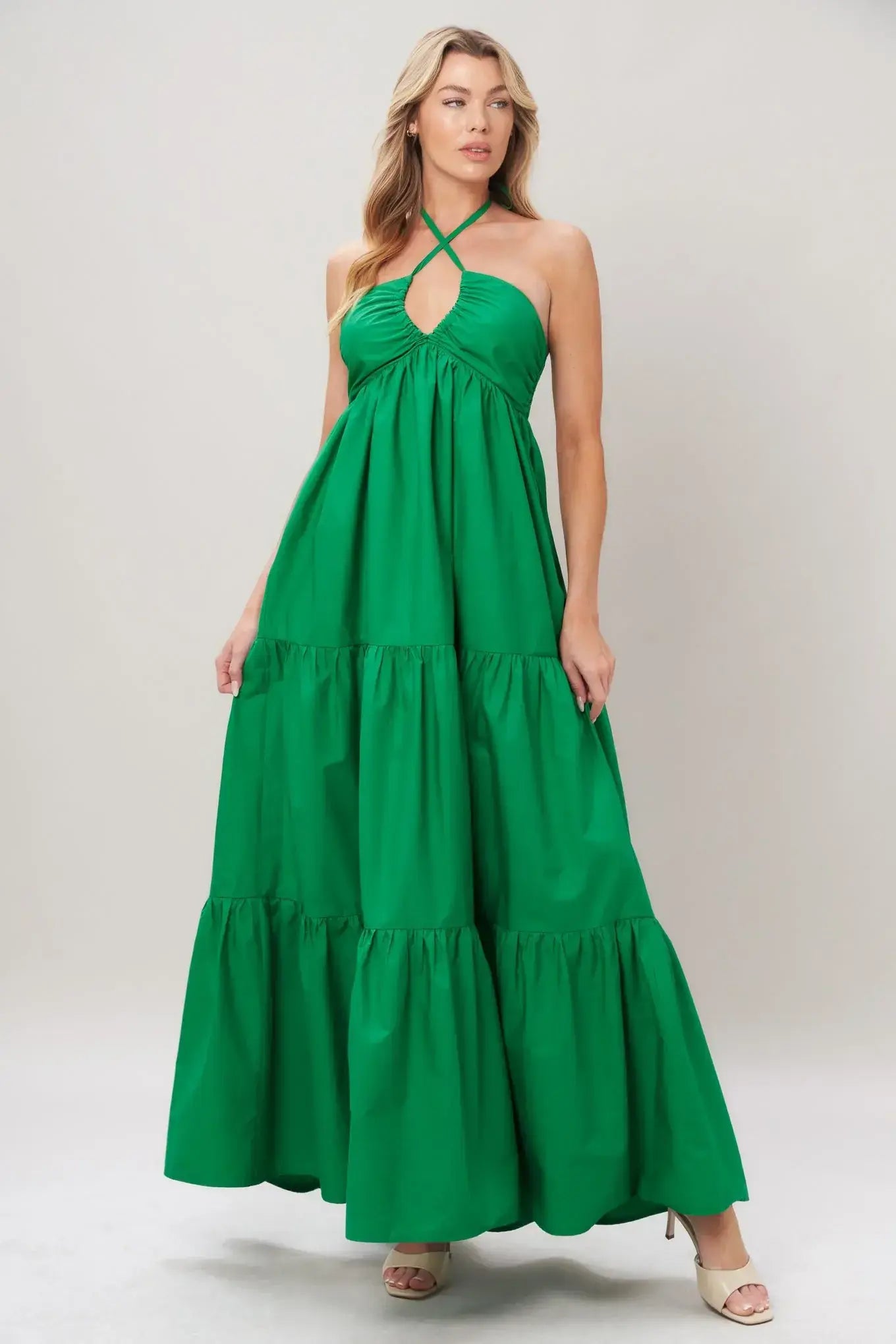 TROPIC STATEMENT WOVEN MAXI DRESS - Flying Tomato - Flyclothing LLC