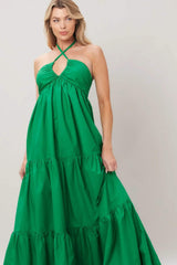 TROPIC STATEMENT WOVEN MAXI DRESS - Flying Tomato - Flyclothing LLC