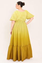CITRINE GARDEN WOVEN MAXI DRESS - Flying Tomato - Flyclothing LLC