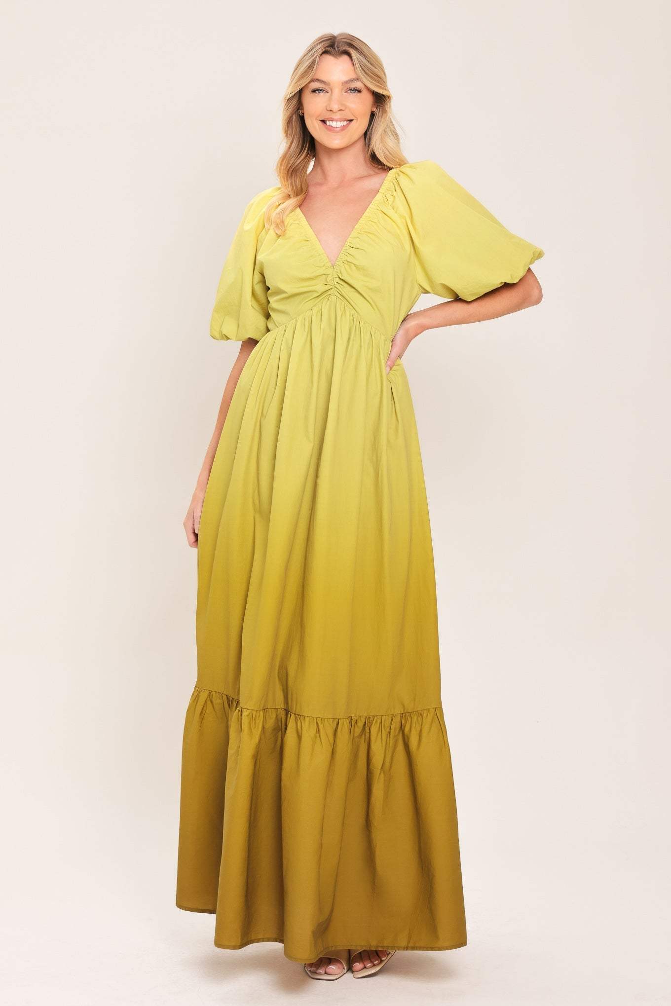 CITRINE GARDEN WOVEN MAXI DRESS - Flying Tomato - Flyclothing LLC