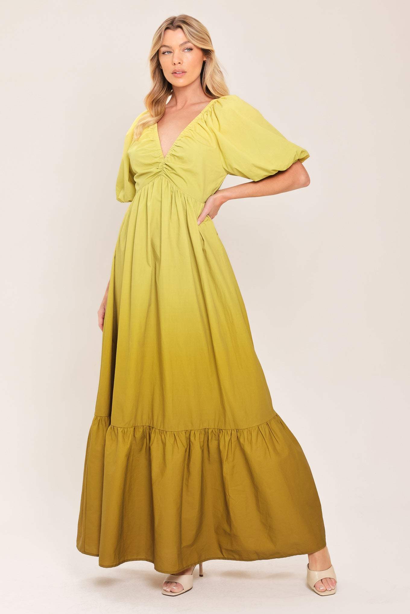 CITRINE GARDEN WOVEN MAXI DRESS - Flying Tomato - Flyclothing LLC