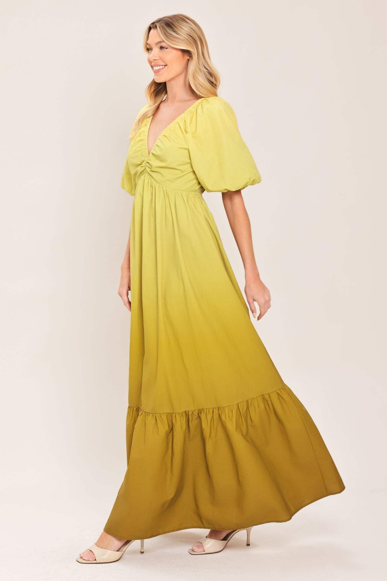 CITRINE GARDEN WOVEN MAXI DRESS - Flying Tomato - Flyclothing LLC