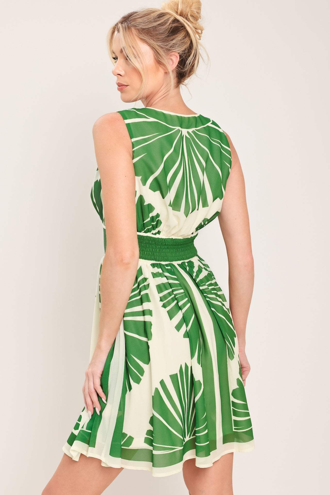 PALM BREEZE WOVEN MINI DRESS - Flying Tomato - Flyclothing LLC